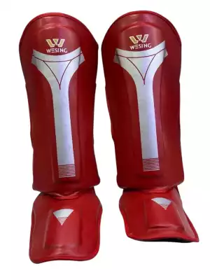Щитки Wesing для единоборств, красные, размер M